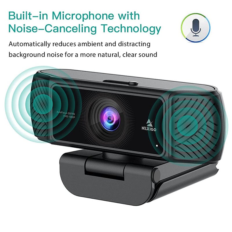 NexiGo N680 1080P Business Webcam with Microphone, Software and Privacy Cover, AutoFocus, Streaming USB Web Camera, for Online Class, Zoom Meeting Skype Facetime Teams, PC Mac Laptop Desktop - Image 3